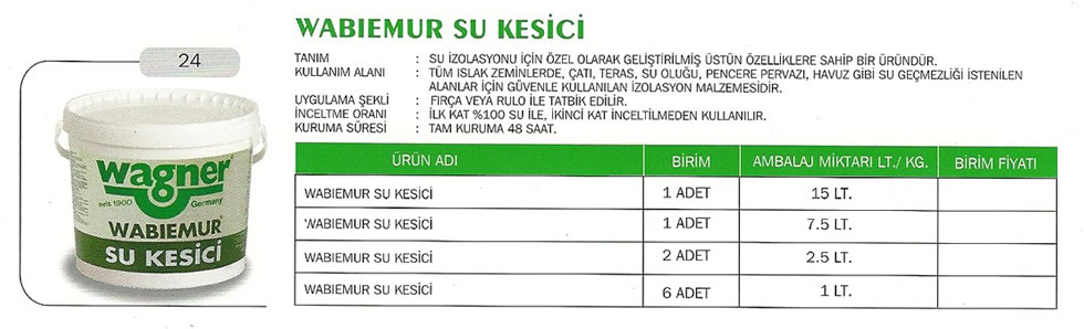 Macunlar ve Su İzolasyon Ürünleri